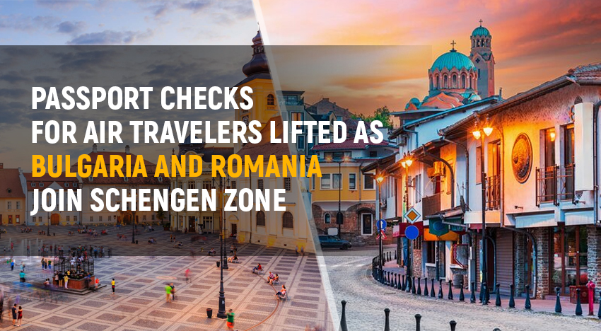 Passport checks for air travelers lifted as Bulgaria and Romania join Schengen zone